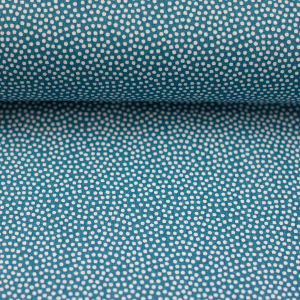 Baumwolle Dotty Petrol/Weiß by Swafing